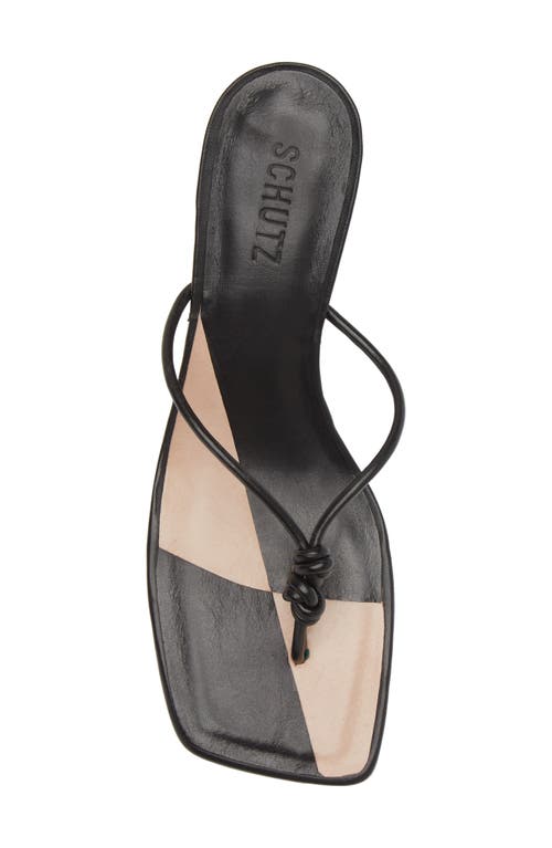 Shop Schutz Poppy Stiletto Flip Flop In Black