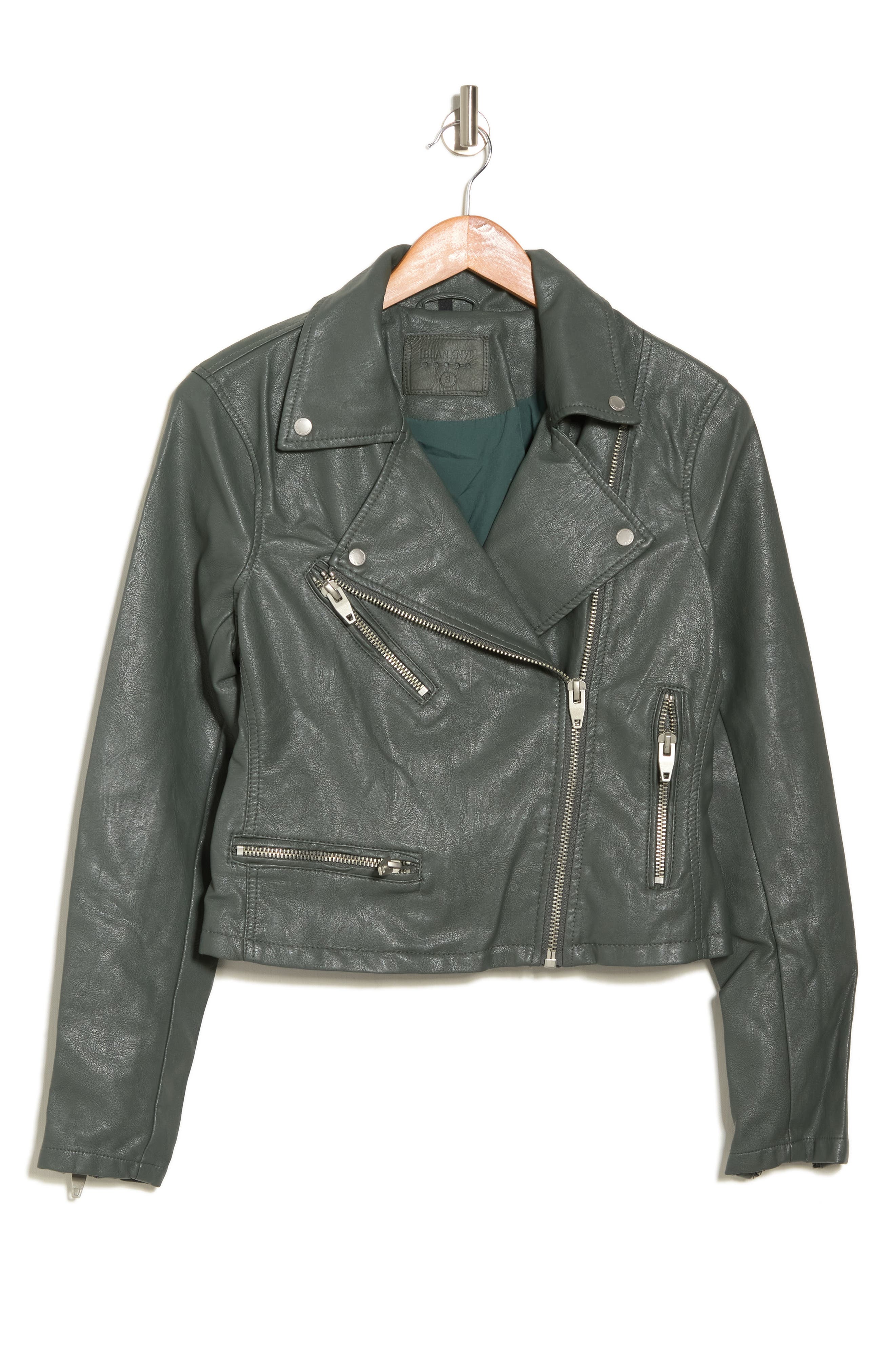 discount 67% WOMEN FASHION Jackets Leatherette Kelrebec biker jacket Navy Blue XL 