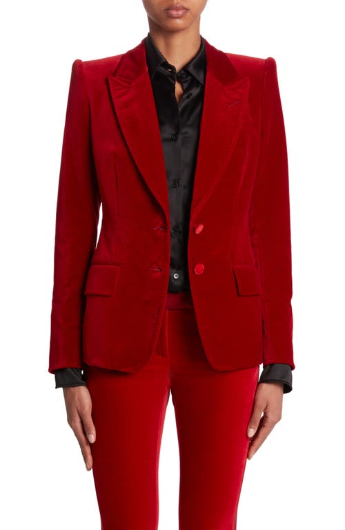 TOM FORD Slim Fit Cotton Velveteen Blazer in Red at Nordstrom, Size 10 Us