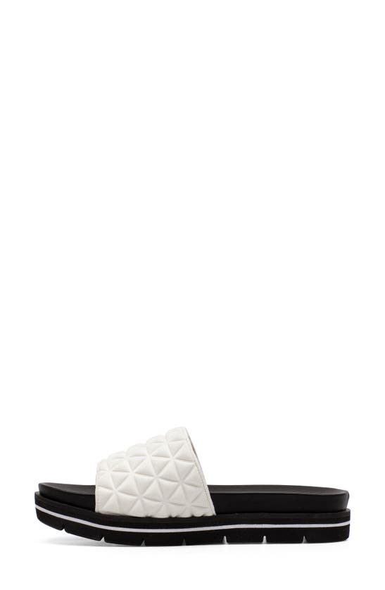 Linea Paolo Leah Slide Sandal In White Fabric