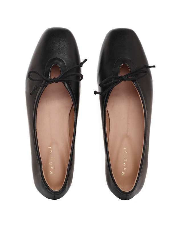 Maguire Prato Lipstick Ballerina In Black
