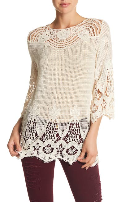 Forgotten Grace | Crochet Bell Sleeve Tunic | Nordstrom Rack