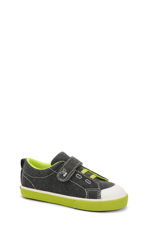 See Kai Run Monterey Recycled Sneaker in Black/Neon at Nordstrom, Size 4 