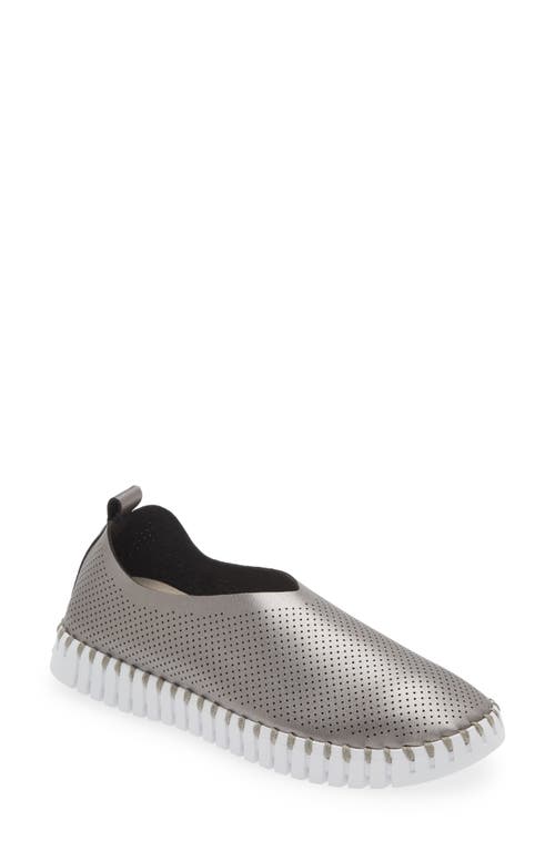 Ilse Jacobsen Tulip Slip-On Sneaker in Gun Metal