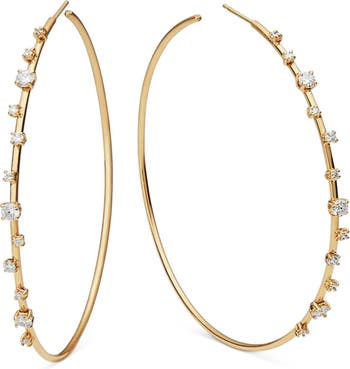 Lana Jewelry Scattered Diamond Hoop Earrings | Nordstrom