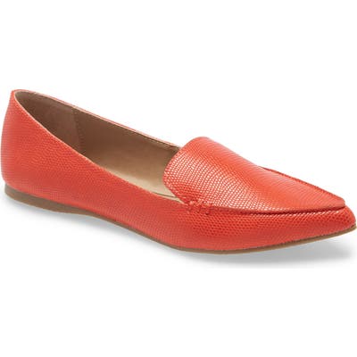 Steve Madden Feather Loafer Flat, Coral