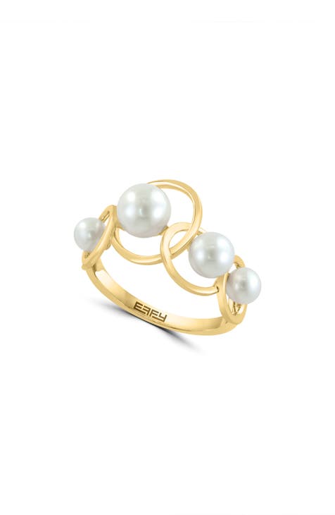 14k Gold 4–6.5mm Pearl Ring - Size 7