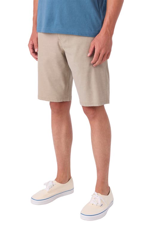 Shop O'neill Reserve Light Check Water Repellent Shorts In Dark Khaki