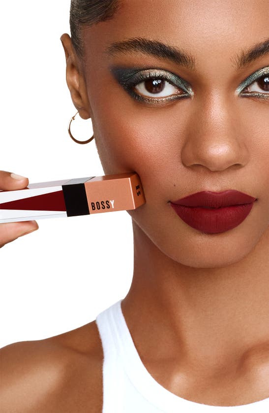 Shop Bossy Cosmetics Power Women Essentials Liquid Lipstick In Powerful