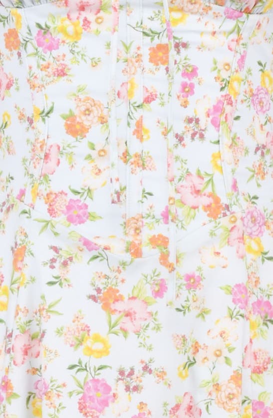 House Of Cb Adabella Floral Pleated Halter Sundress In Floral Print