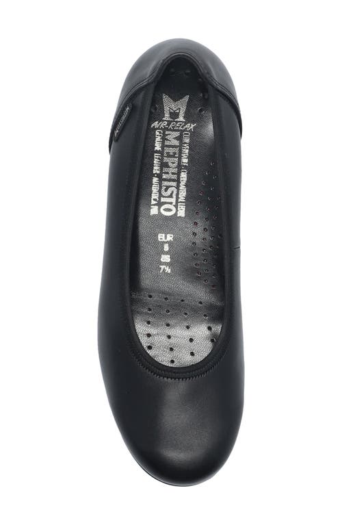 Mephisto Emilie Flat In Black/black Leather