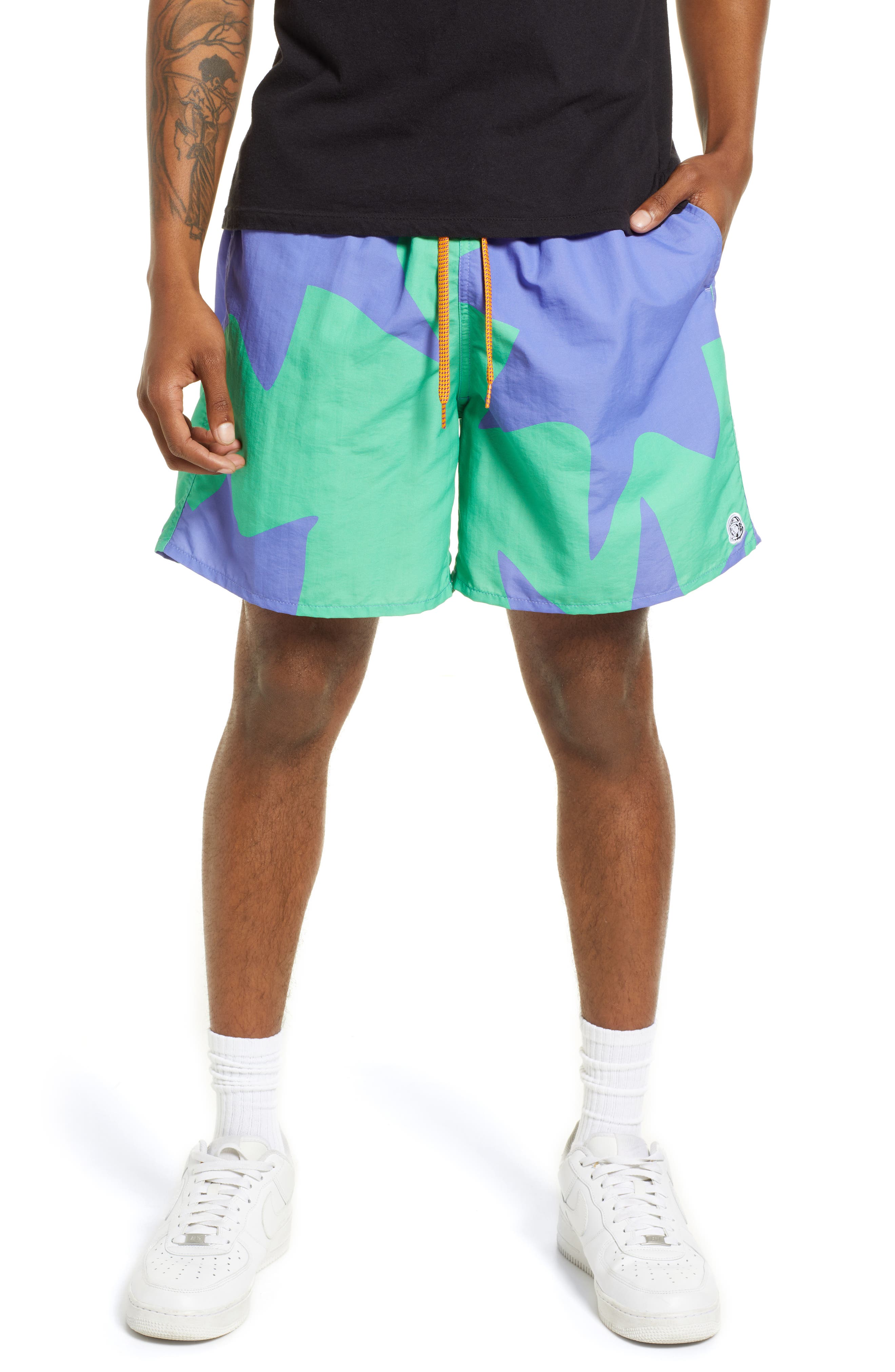 Billionaire Boys Club BILLIONAIRE BOYS CLUB OVERDYED COTTON SHORTS TEAL RRP £275.00 