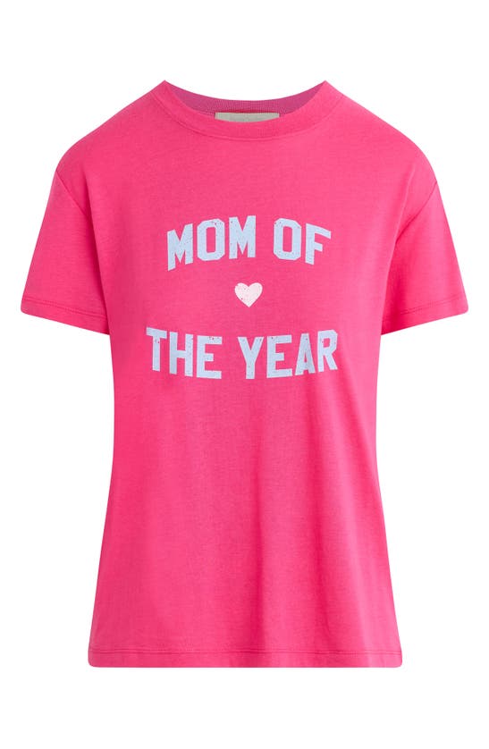 Shop Favorite Daughter Mom Of The Year Graphic T-shirt In Beetroot