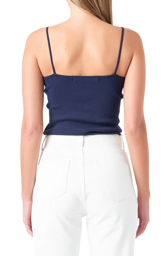 Grey Lab Rib Camisole In Navy