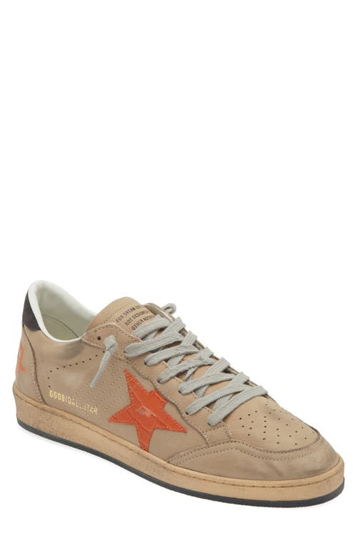 Golden Goose Ball Star Trainer In Marble/orange/gray