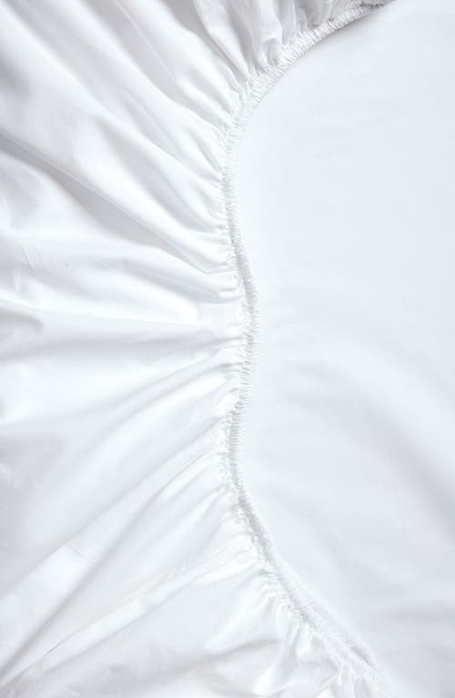 Nordstrom 400 Thread Count Organic Cotton Percale Fitted Sheet In White
