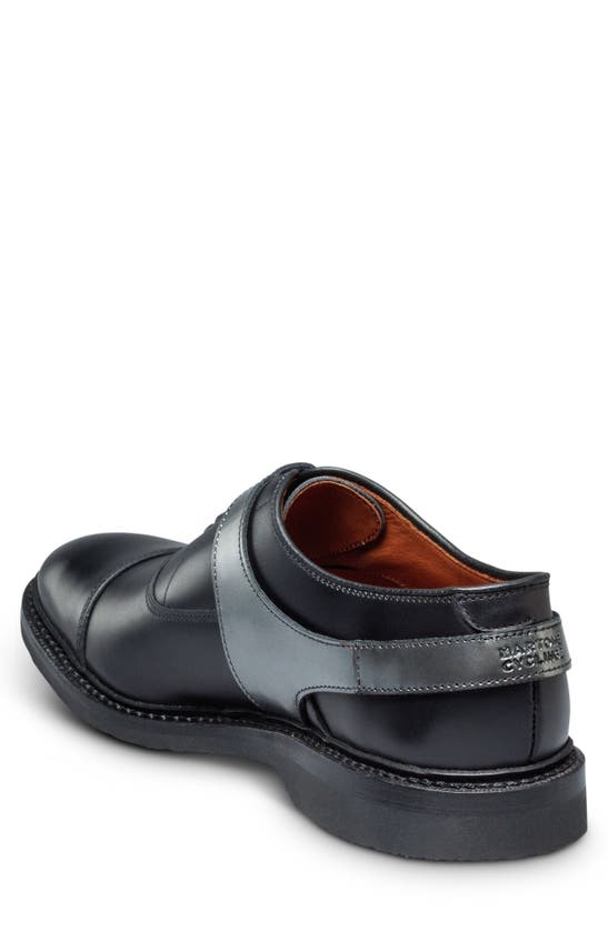 Allen Edmonds Park Avenue Cap Toe Oxford With Buckle Harness In Black Silver