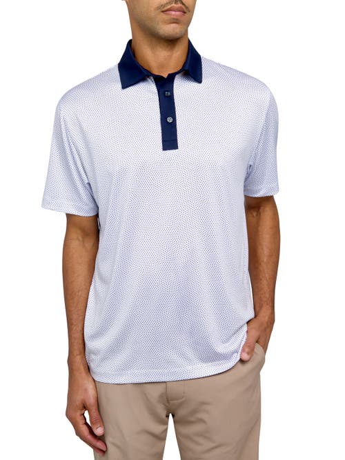 Shop Construct Con.struct Dot Print Performance Golf Polo In White/black