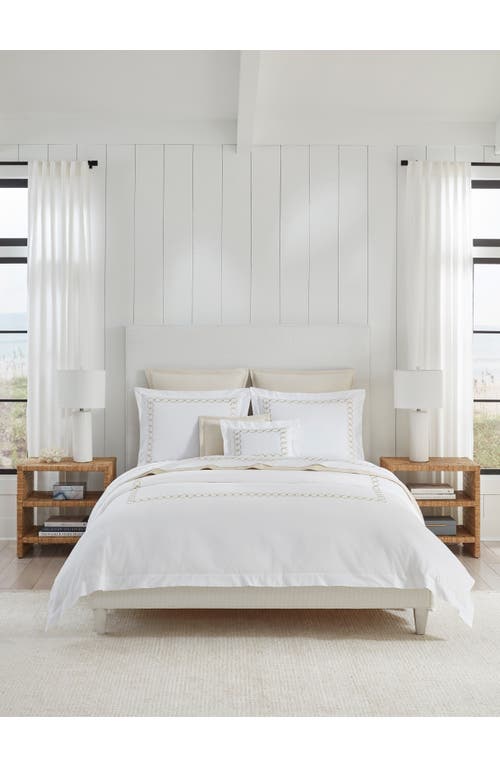 Sferra Catena Sham In White/ Sand