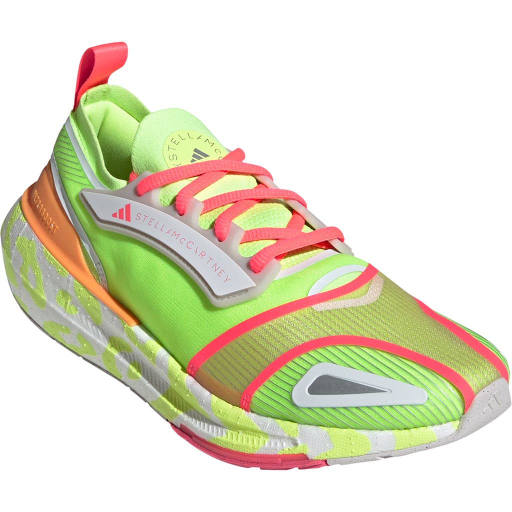 Adidas By Stella Mccartney Ultraboost 23 Running Shoe In Signal Green/orange/turbo