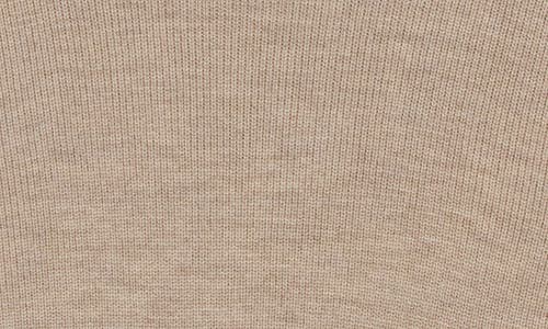 Amicale Faux Suede Patch Merino Wool Sweater In Oatmeal