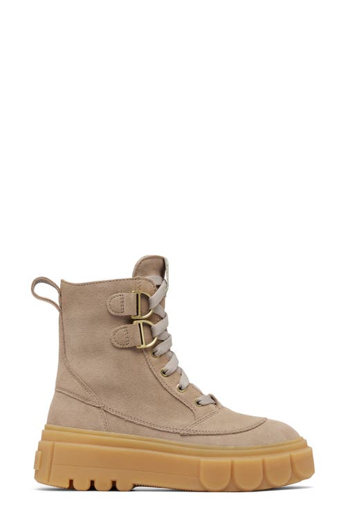 Sorel Caribou X Waterproof Leather Lace-up Boot In Omega Taupe/sea Salt