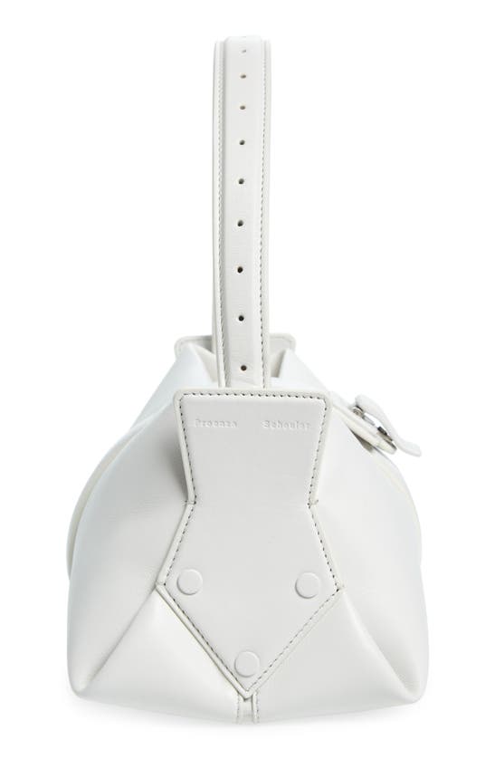 Shop Proenza Schouler Park Leather Shoulder Bag In Optic White