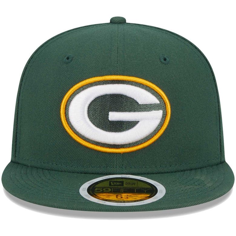 Shop New Era Youth  Green Green Bay Packers  Main 59fifty Fitted Hat
