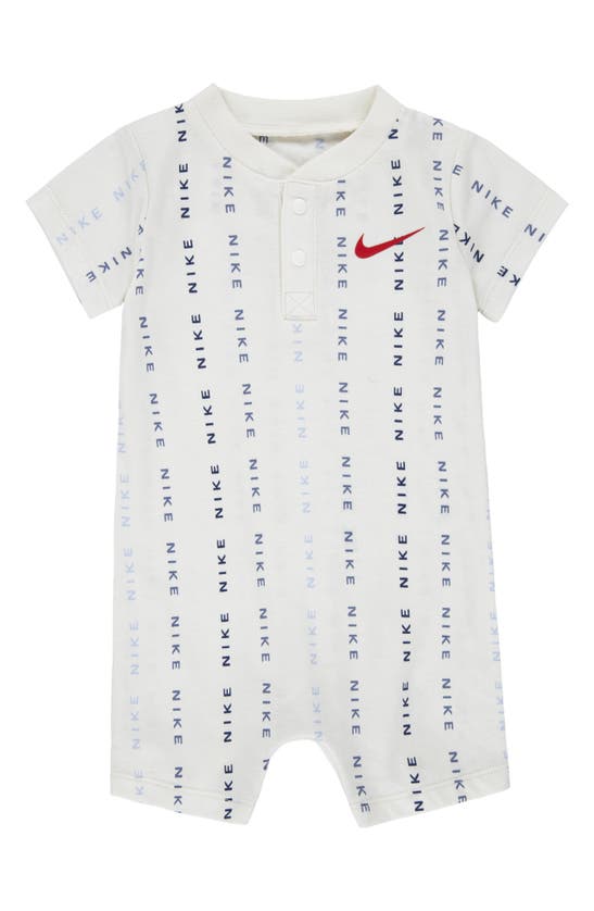 Nike Babies' Fast Ball Cotton Blend Jersey Romper In Sail