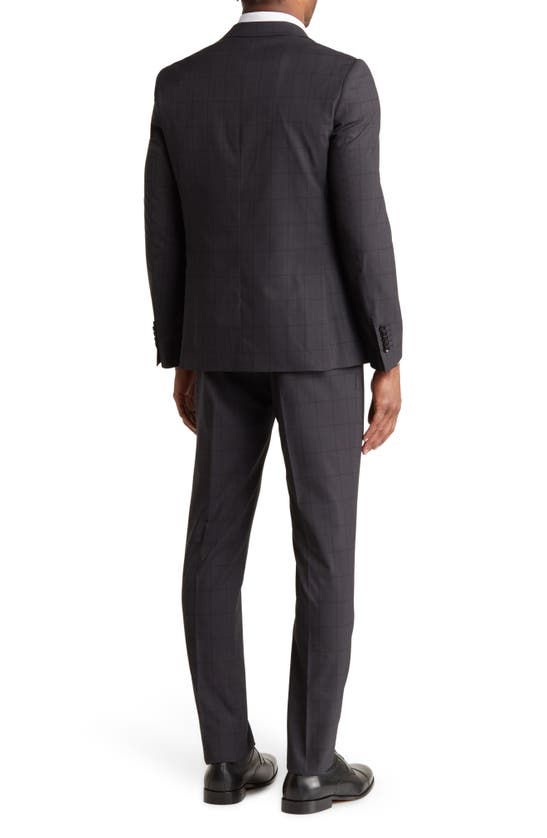 Soul Of London Tonal Plaid Suit In Black