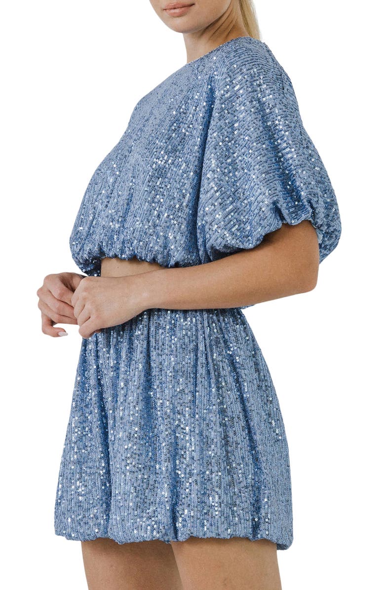 Endless Rose Sequin Puff Crop Top Nordstrom