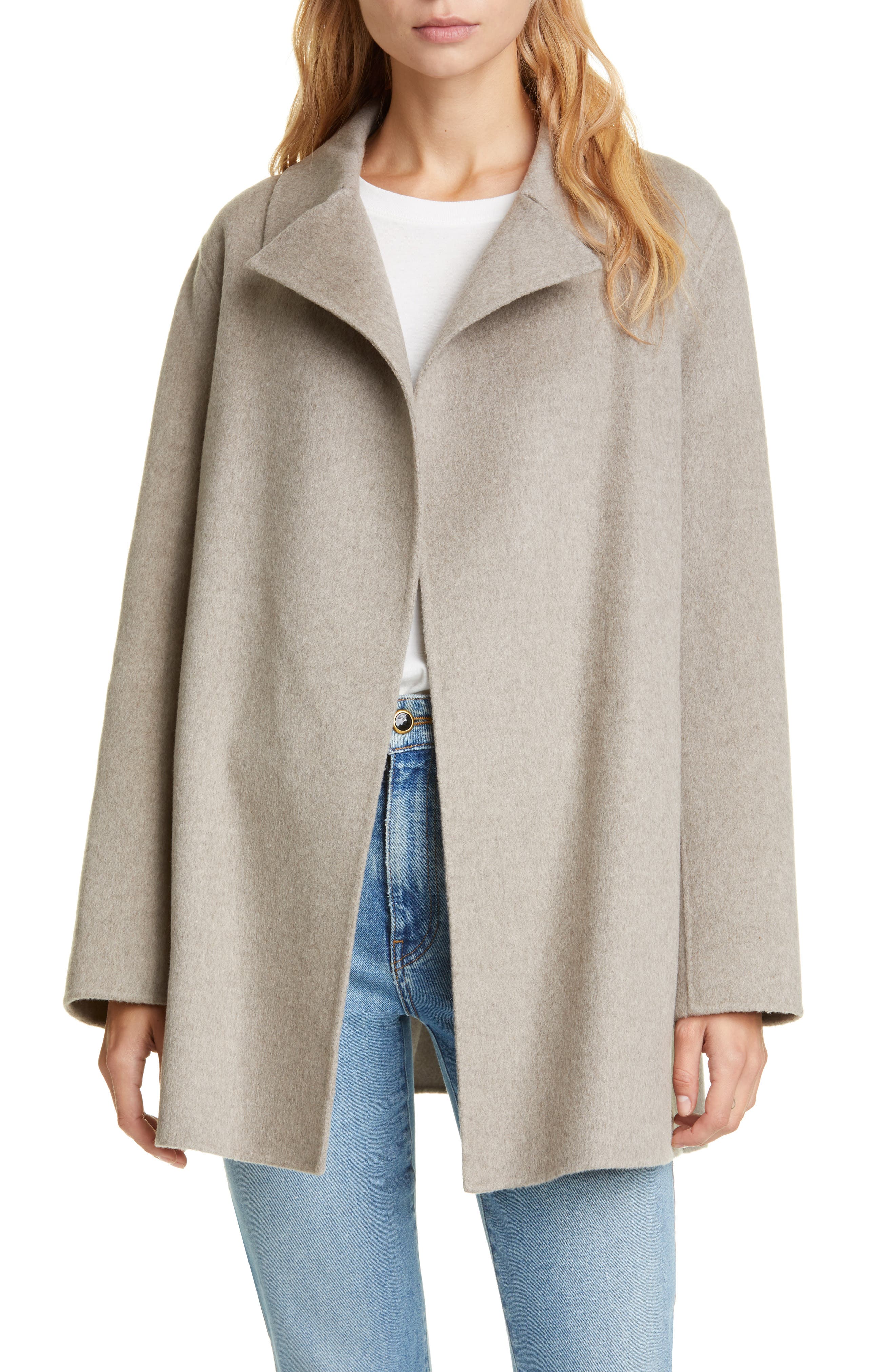 theory wool & cashmere wrap jacket