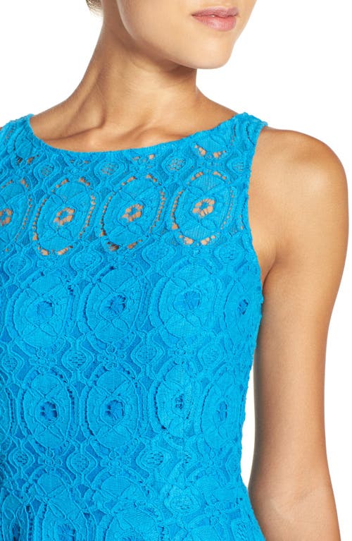 Shop Bb Dakota By Steve Madden Bb Dakota Renley Lace Fit & Flare Minidress In Sky Blue