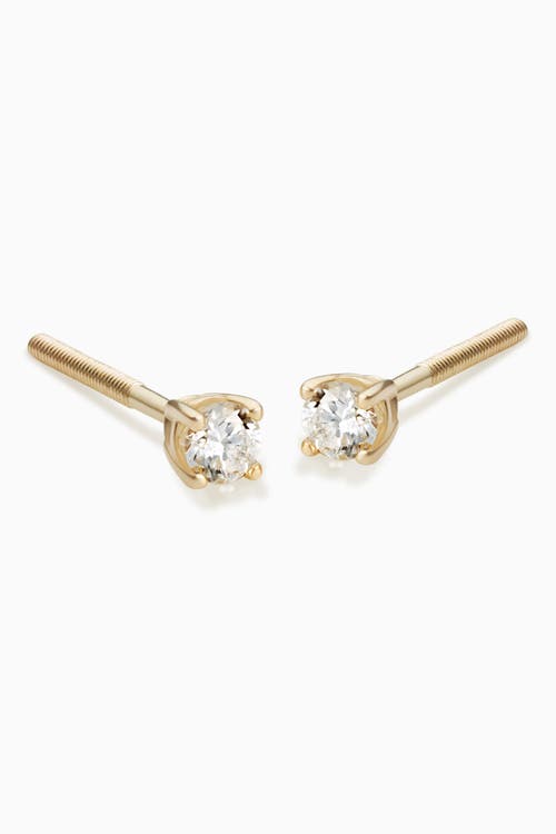 Oradina Women's 14k Yellow Gold Shine Bright Diamond Large Studs In Yellow Gold