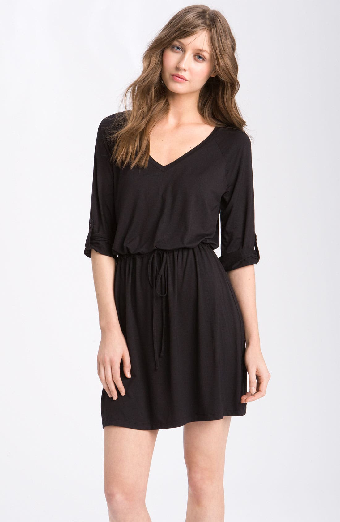 Caslon® Roll Sleeve Jersey Dress Nordstrom