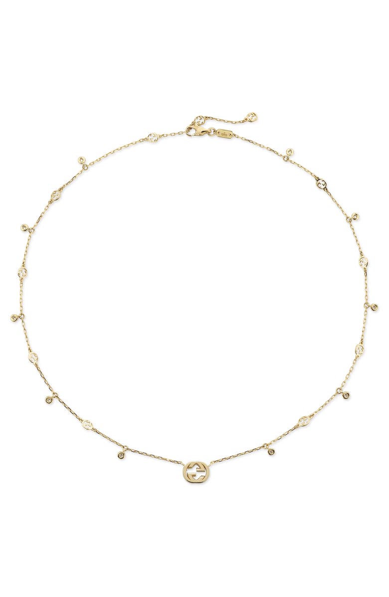 Gucci Interlocking-G Diamond Pendant Necklace | Nordstrom