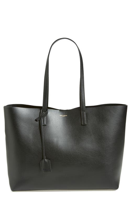 Shopping Leather Tote in Noir