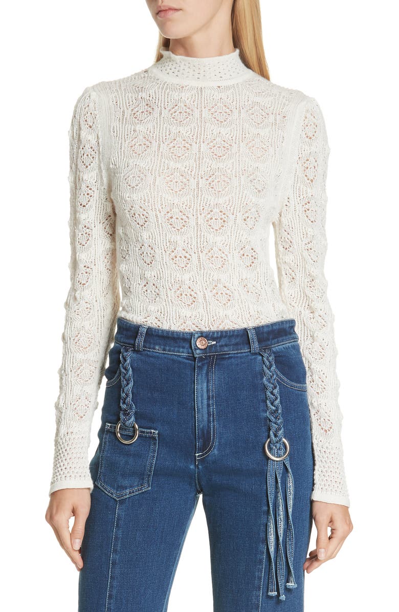 See by Chloé Pointelle Knit Pullover Nordstrom