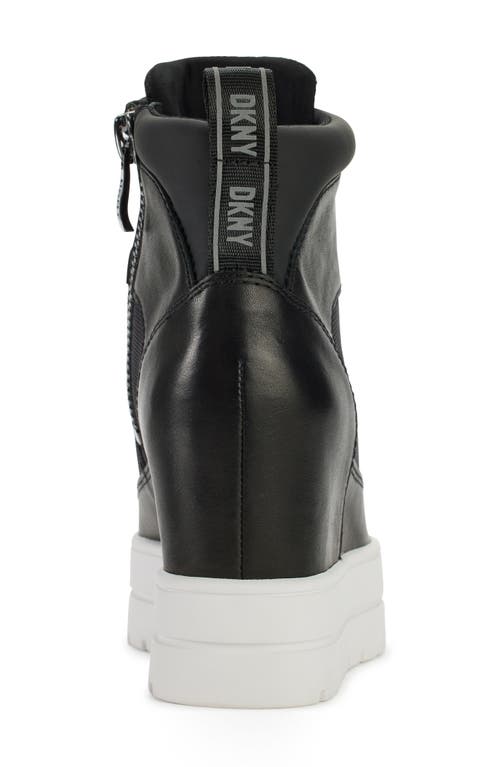 Dkny Cove Platform Wedge Bootie In Black
