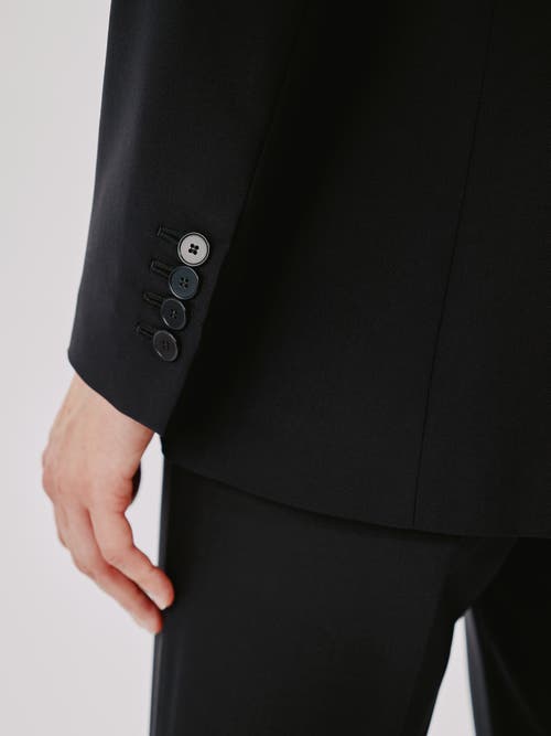 Another Tomorrow Single Button Jacket In Black