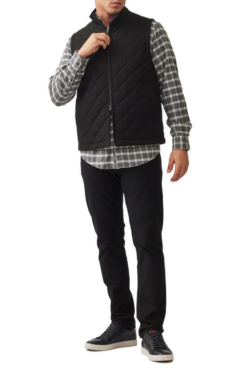 Shop Rodd & Gunn Jervois Stretch Cotton Blend Quilted Vest In Nero