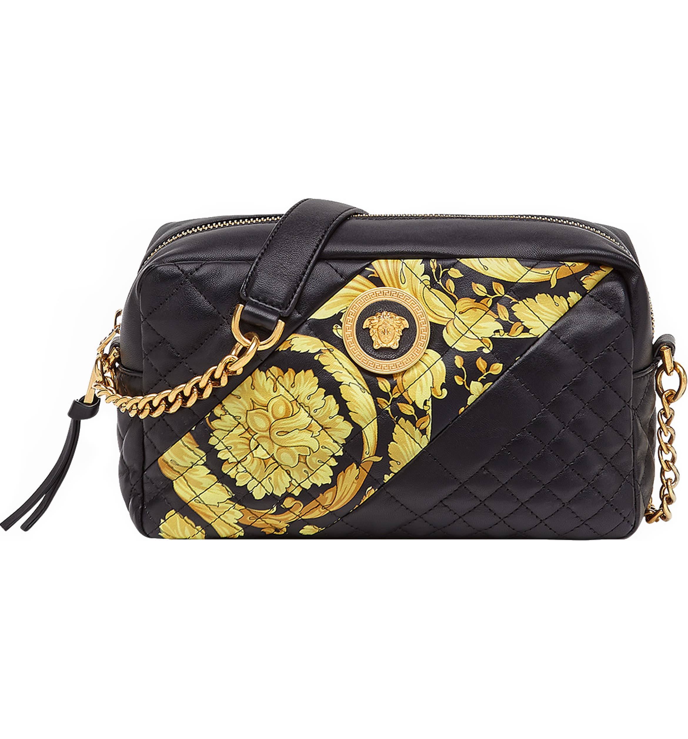 Versace Baroque Icon Quilted Leather Camera Bag | Nordstrom