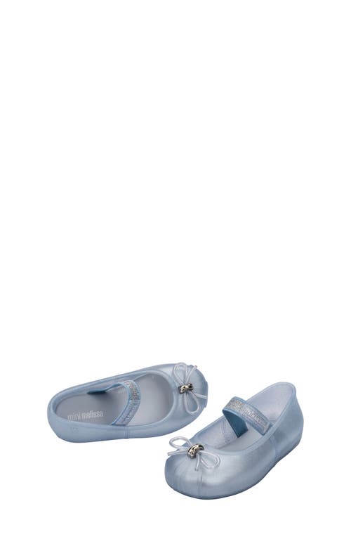 Mini Melissa Sophie Mary Jane Ballet Flat In Pearly Blue