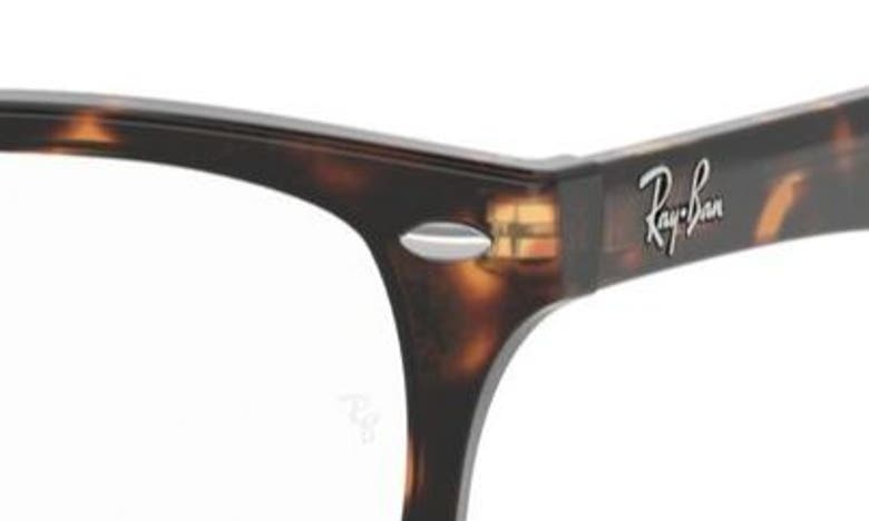 Shop Ray Ban 53mm Square Optical Glasses In Dark Havana