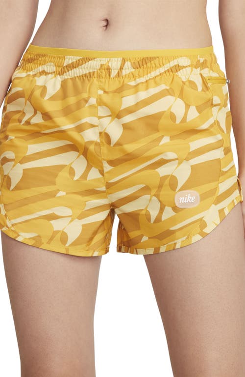 Nike Dri-FIT Icon Clash Tempo Luxe Running Shorts in Yellow Ochre/White