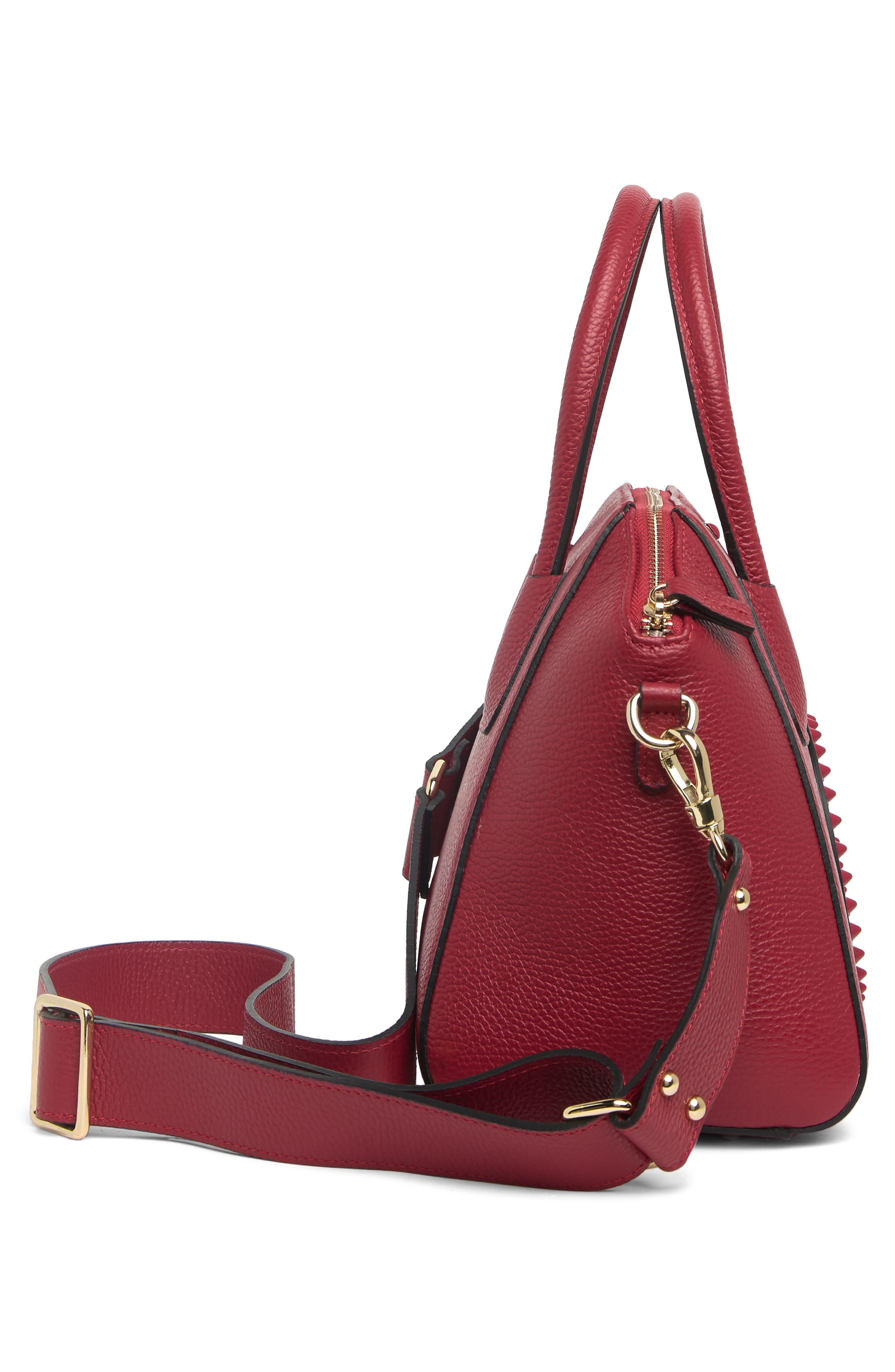 valentino minimi rock leather satchel