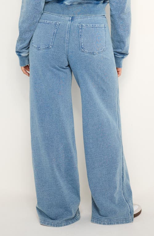 Shop Good American Jeanius Good Skate Cotton Pants In Indigo586