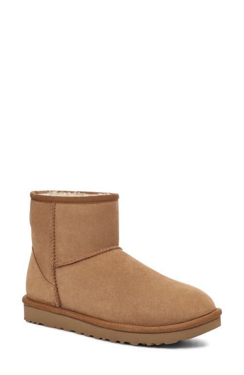 UGG(r) Classic Mini Regenerate Genuine Shearling Lined Bootie Chestnut at Nordstrom,