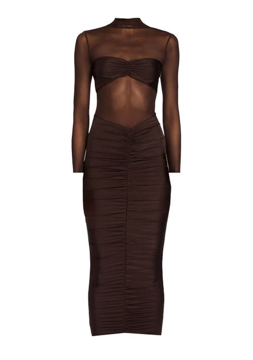 Shop Ser.o.ya Levina Dress In Ash Brown