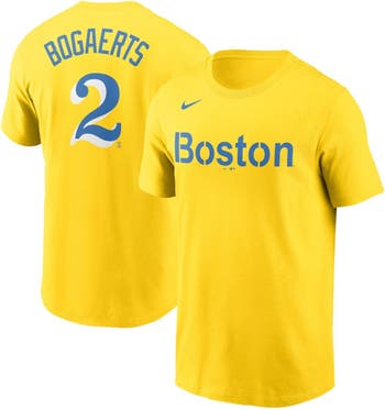 Nike Men's Nike Xander Bogaerts Gold/Light Blue Boston Red Sox